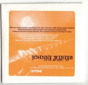RARE JOHNNY WINTER CD LIVE IN NYC 1997 PROMO SLIPCASE
