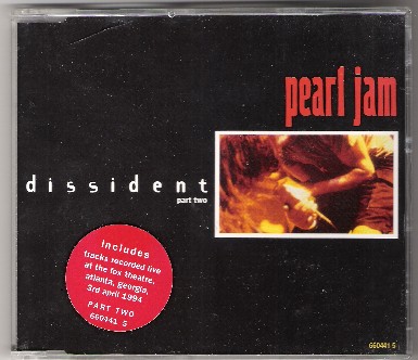 RARE PEARL JAM CDS LTD ED # DISSIDENT PT 2 UK NEW MINT CD