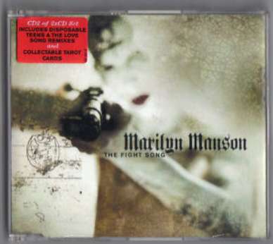 MARILYN MANSON ECD S FIGHT SONG CD 2 UK 3TRX W/ T CARDS