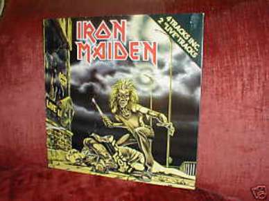 RARE IRON MAIDEN LP 12"4 TRACKS INC 2 "LIVE" HOLLAND VG