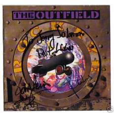 RARE THE OUTFIELD CD BOOKLET SIGNED BY BAND AUTOGRAPHED