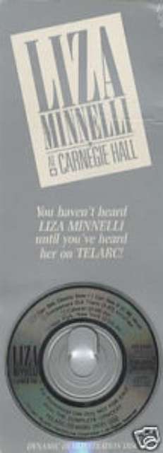 LIZA MINNELLI CD3 AT CARNEGIE HALL PROMO STAND & LETTER