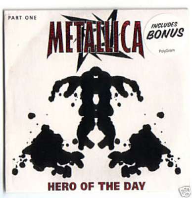 METALLICA CD S HERO OF THE DAY UK IMPORT 1996 + STICKER