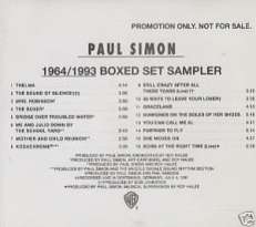 PAUL SIMON GARFUNKEL CD '64-'93 BOX SET SAMPLER PROMO M