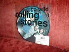 RARE ROLLING STONES 45 7" I GO WILD LTD# PIC DISC NEW M