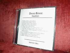 RARE DAVID BOWIE CD-R HEATHEN 12 TRK PROMO ACETATE MINT