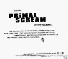 PRIMAL SCREAM CD VANISHING POINT ADV PROMO + WHITE CARD