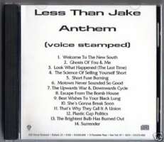 LESS THAN JAKE CD ANTHEM VOICE STAMPED ADVANCE+ ALT TRX