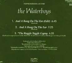 THE WATERBOYS CDS AND A BANG ON THE EAR PROMO + STICKER