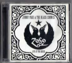 JIMMY PAGE & THE BLACK CROWES 2 CD LIVE AT THE GREEK NM