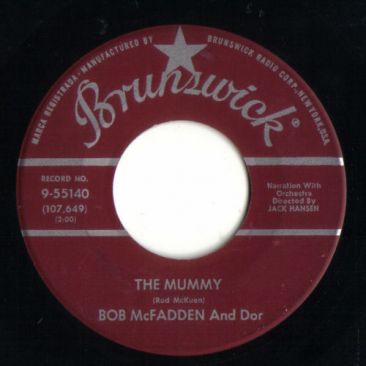 RARE BOB McFADDEN 7" 45 MUMMY BEAT GENERATION BRUNSWICK