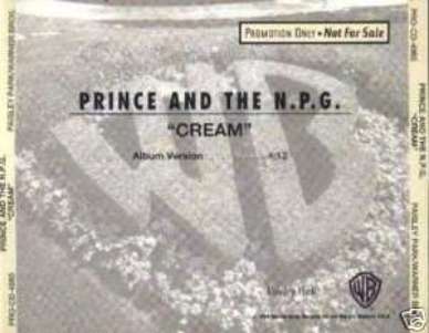 PRINCE &amp; THE NPG CDS CREAM U.S. 1 TRK PROMO ONLY 90 NM