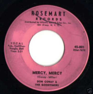DON COVAY &amp;THE GOODTIMES 45 MERCY JIMI HENDRIX R&amp;B SOUL